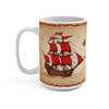Pirate Map Coffee or Tea Mug 15oz|Nautical Pirate Theme Design| Coffee Tea Cocoa