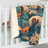 Lighthouse Art Nouveau Sherpa Fleece Blanket 50" x 60"