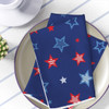 Red, White and Blue Star Pattern Design Napkin Set| Fourth of July Decor