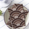 Brown Asian Pattern Design Napkin Set