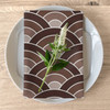 Brown Asian Pattern Design Napkin Set