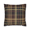 Brown Plaid Pillow Cover| Soft Faux Suede Cushion Case for Home Accent