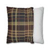 Brown Plaid Pillow Cover| Soft Faux Suede Cushion Case for Home Accent