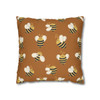 Country Decor Cute Bee Pattern Throw Pillow Cover| Super Soft Polyester Accent Pillow