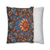 Southwest Rust and Blue Throw Pillow Cover| Throw Pillows | Living Room, Bedroom, Dorm Room Pillows