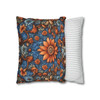 Southwest Rust and Blue Throw Pillow Cover| Throw Pillows | Living Room, Bedroom, Dorm Room Pillows