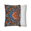 Southwest Rust and Blue Throw Pillow Cover| Throw Pillows | Living Room, Bedroom, Dorm Room Pillows