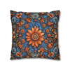 Southwest Rust and Blue Throw Pillow Cover| Throw Pillows | Living Room, Bedroom, Dorm Room Pillows