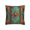 Southwest Mosaic Turquoise and Bronze Throw Pillow Cover| Throw Pillows | Living Room, Bedroom, Dorm Room Pillows