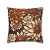 Brown and Terra Cotta Tile Throw Pillow Cover| Throw Pillows | Living Room, Bedroom, Dorm Room Pillows