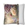 Pillow Case Fantasy Floral Flowers Berry and Cream Throw Pillow| Fantasy Floral Throw Pillows | Living Room, Bedroom, Dorm Room Pillows