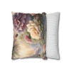 Pillow Case Fantasy Floral Flowers Berry and Cream Throw Pillow| Fantasy Floral Throw Pillows | Living Room, Bedroom, Dorm Room Pillows