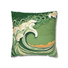 Pillow Case Green Waves and Sand Throw Pillows| Green Waves and Sand Throw Pillow | Living Room, Nursery, Bedroom, Dorm Room Pillows
