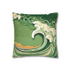 Pillow Case Green Waves and Sand Throw Pillows| Green Waves and Sand Throw Pillow | Living Room, Nursery, Bedroom, Dorm Room Pillows