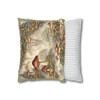 Magical Woodland Mushroom Throw Pillow Sage Trim| William Morris Inspired| Cottagecore Toile