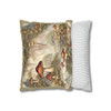 Magical Woodland Mushroom Throw Pillow Sage Trim| William Morris Inspired| Cottagecore Toile