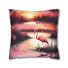 Pink Flamingo Throw Pillow Cover| Throw Pillows | Living Room, Bedroom, Dorm Room Pillows