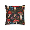 Pillow Case Faux Embroidered Magical Woodland Mushroom Throw Pillows| Living Room Sofa Throw Pillow, Nursery, Bedroom, Dorm Pillow