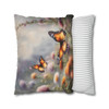 Pillow Case Butterfly Field Throw Pillow| Orange Butterflies and Wildflowers Throw Pillows Cover| Sofa Couch Pillow Cushion| Living Room 