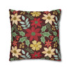 Poinsettia Style Throw Pillows| Living Room Sofa Throw Pillow, Nursery, Bedroom, Dorm Pillow