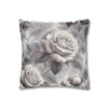 Pillow Case Gray Rose Throw Pillow| Throw Pillows | Living Room, Bedroom, Dorm Room Pillows