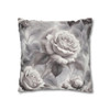 Pillow Case Gray Rose Throw Pillow| Throw Pillows | Living Room, Bedroom, Dorm Room Pillows