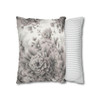 Pillow Case Gray Floral Throw Pillow| Throw Pillows | Living Room, Bedroom, Dorm Room Pillows