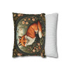 Pillow Case Woodland Fox Throw Pillow| William Morris Inspired| Cottagecore | Living Room, Bedroom, Dorm Room