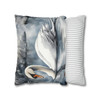 Pillow Case Winter Swan WatercolorThrow Pillows| Swan Throw Pillow | Living Room, Nursery, Bedroom, Dorm Room Pillows