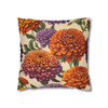 Pillow Case Vintage Zinnias Throw Pillows| Zinnia Pattern Throw Pillow | Living Room, Nursery, Bedroom, Dorm Room Pillows