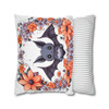 Pillow Case Cute Bat Floral Throw Pillow| Bat Floral Throw Pillows | Living Room, Bedroom, Dorm Room Pillows