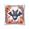 Pillow Case Cute Bat Floral Throw Pillow| Bat Floral Throw Pillows | Living Room, Bedroom, Dorm Room Pillows