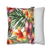 Pillow Case Tropical Floral Watercolor Throw Pillows| William Morris Inspired Throw Pillow | Spring Cottagecore | Living Room, Dorm Pillows