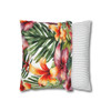 Pillow Case Tropical Floral Watercolor Throw Pillows| William Morris Inspired Throw Pillow | Spring Cottagecore | Living Room, Dorm Pillows