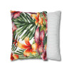 Pillow Case Tropical Floral Watercolor Throw Pillows| William Morris Inspired Throw Pillow | Spring Cottagecore | Living Room, Dorm Pillows