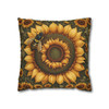 Pillow Case Honeybee on Sunflower Throw Pillows| William Morris Throw Pillow | Spring Cottagecore | Living Room, Dorm Room Pillows