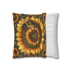 Pillow Case Honeybee on Sunflower Throw Pillows| William Morris Throw Pillow | Spring Cottagecore | Living Room, Dorm Room Pillows