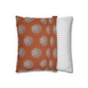 Pillow Case Silver Snowstorm in Bronze Throw Pillow| Sterling Silver Snowflakes Throw Pillows | Living Room, Bedroom, Dorm Pillows