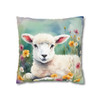 Pillow Case Baby Lamb Easter Throw Pillows| William Morris Inspired Throw Pillow | Cottagecore | Living Room, Dorm Room Pillows