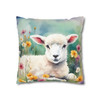 Pillow Case Baby Lamb Easter Throw Pillows| William Morris Inspired Throw Pillow | Cottagecore | Living Room, Dorm Room Pillows