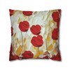 Pillow Case Red Poppy Flower Throw Pillows| Artistic Styling Throw Pillow | Spring Cottagecore | Living Room, Dorm Room Pillows