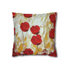 Pillow Case Red Poppy Flower Throw Pillows| Artistic Styling Throw Pillow | Spring Cottagecore | Living Room, Dorm Room Pillows