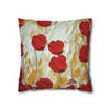 Pillow Case Red Poppy Flower Throw Pillows| Artistic Styling Throw Pillow | Spring Cottagecore | Living Room, Dorm Room Pillows