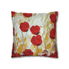 Pillow Case Red Poppy Flower Throw Pillows| Artistic Styling Throw Pillow | Spring Cottagecore | Living Room, Dorm Room Pillows