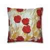 Pillow Case Red Poppy Flower Throw Pillows| Artistic Styling Throw Pillow | Spring Cottagecore | Living Room, Dorm Room Pillows