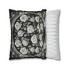 Pillow Case Roses on Black Gothic Throw Pillows| William Morris Throw Pillow | Cottagecore | Living Room, Dorm Room Pillows