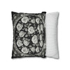 Pillow Case Roses on Black Gothic Throw Pillows| William Morris Throw Pillow | Cottagecore | Living Room, Dorm Room Pillows