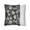 Pillow Case Roses on Black Gothic Throw Pillows| William Morris Throw Pillow | Cottagecore | Living Room, Dorm Room Pillows