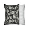 Pillow Case Roses on Black Gothic Throw Pillows| William Morris Throw Pillow | Cottagecore | Living Room, Dorm Room Pillows