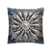 Pillow Case Snowflake in Sterling Silver Throw Pillows| Christmas Throw Pillow | Winter Cottagecore | Living Room, Dorm Room Pillows